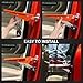 Terriplaze Car Door Step, Universal Vehicle Latch Step for Car Roof Access, 4 Gears Folding Stand Pedal with Both Feet, Fits Most SUV, Truck (Orange)