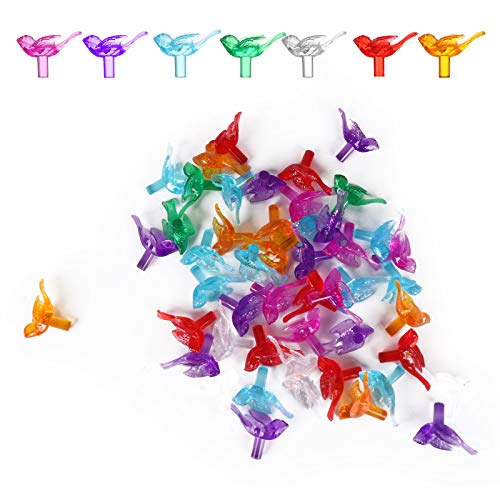 MOOVGTP Lot de 100 ampoules créatives en céramique pour sapin de Noël, motif oiseaux, multicolores Cover