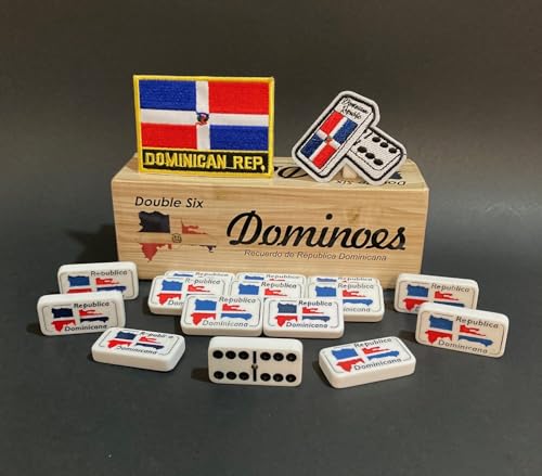 Dominican Dominoes Set con Patch República Dominicana miniatura 3