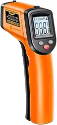 Termometro Infravermelho Digital TH201 - Termometro Laser Industrial Culinaria, Medidor de Temperatura -50°C a 400°C Sem Contato, Display LCD (cor Laranja)