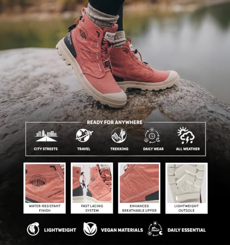 Image of Palladium Unisex Pampa Travel Lite RS Ankle Boots | Lightweight Travel Lite Tech | Durable, Breathable Urban Streetwear Footwear for Outdoor, Travel
