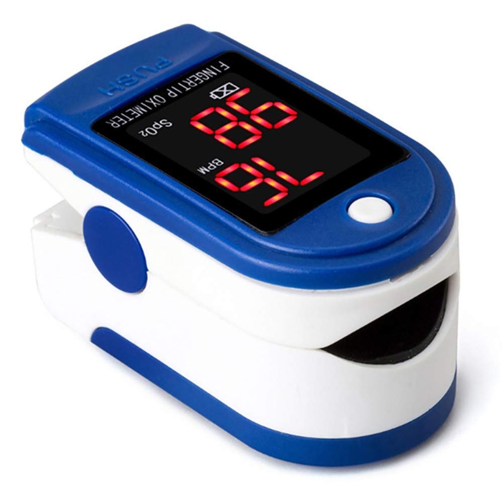 Pulsossimetro da Dito,Portatile Saturimetro con Display LED Ossigeno Saturimetro Monitoraggio Cardiofrequenza per Saturazione di Ossigeno e Frequenza del Polso