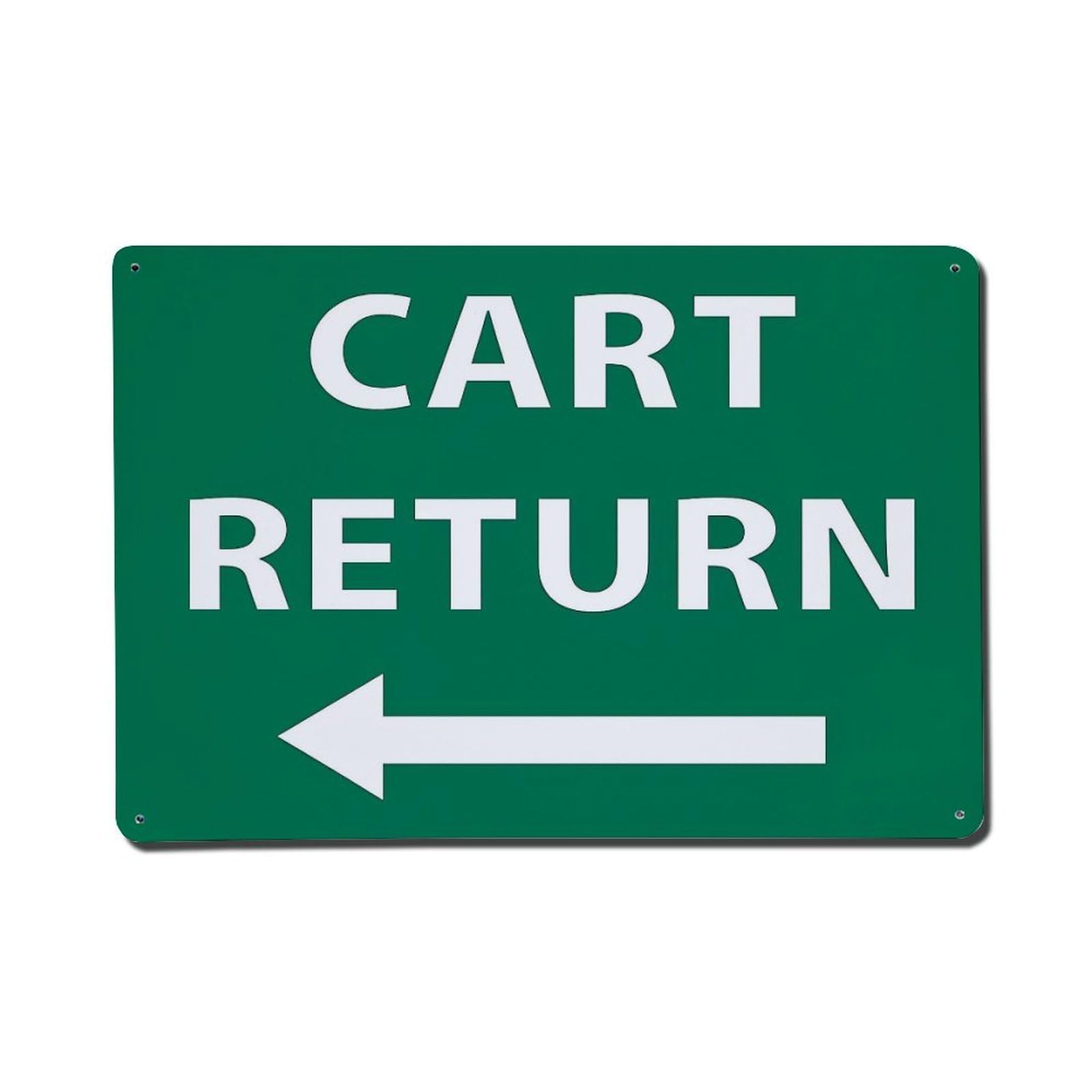 Cart Return Arrow Sign Print Tin Sign Vintage Metal Sign, Living Room,BAR, Home, Bedroom Wall Decor,Retro Metal Poster 8X12 Inches