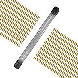 Brass Brazing Rods 1/16'X 13', 20 Sticks Turning Brass Solder，Solid Brass Low Temperature Welding Rods for DIY Craft ，Air Conditioner, Refrigerators，Drill, Valve