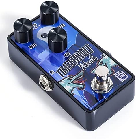 Caline Mini Guitar Vibrato Pedal G006 G Series Traditional Vibrato Effect Sound Processor for Electric Guitar Bass, Digital Circuit Design