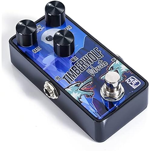 Caline Mini Guitar Vibrato Pedal G006 G Series Traditional Vibrato Effect Sound Processor for Electric Guitar Bass, Digital Circuit Design