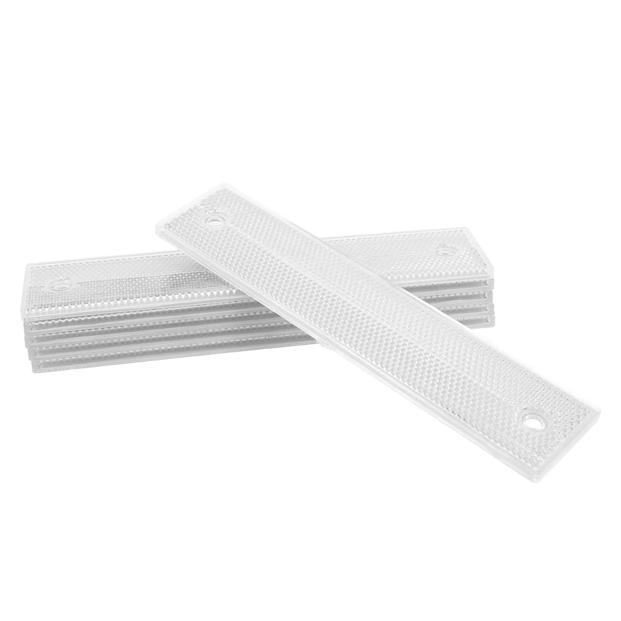 Warmhm 6 Pack Reflective Sign Post Panels Reflective Road Markers for Driveway Parking Lot Street and Highway High Visibility Warning Panels for Traffic Guidance and Slow Moving Vehicles