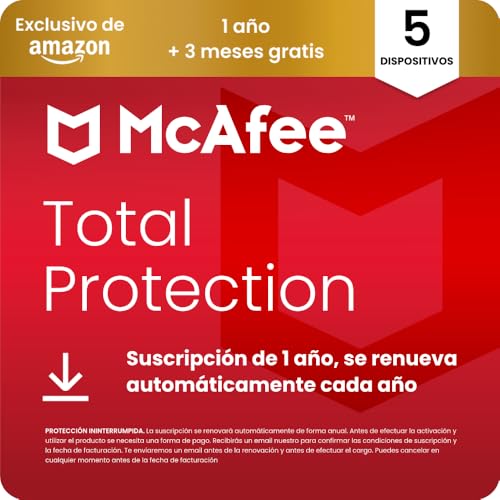 McAfee Total Protection para 5 Dispositivos 2026, 15...