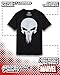 Marvel Mens Graphic T-Shirts - Avengers Spiderman Captain America Short Sleeve Crewneck Graphic Tee Shirt for Men (S-XL), Size Medium, The Punisher Black
