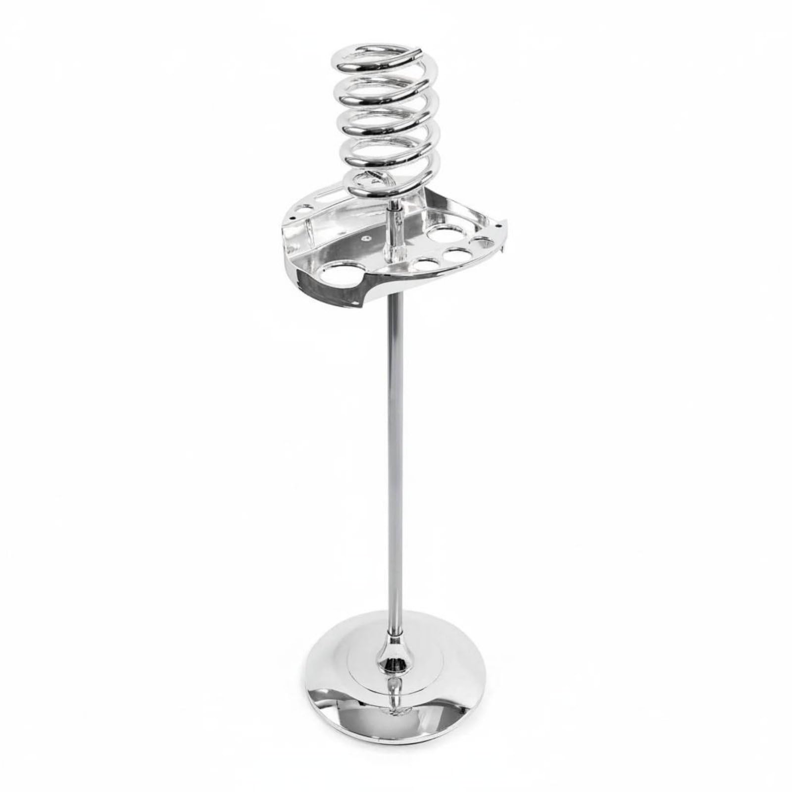 predolo Soporte Secador de Pelo Soporte Organizador Portaherramientas Estación de Estilismo de Acero Inoxidable con Base Antivuelco Robusta Adecuado para, Plata