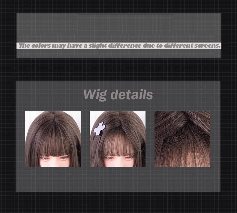 Miniatura 7 de Anime Nekomata Okayu Cosplay Pelucas de cabello morado con orejas, resistente al calor, pelo sintético peluca de cosplay + gorra de peluca + cola