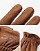 GIBZ Mens Suede Gloves with Touch Screen Fingers Thin Cold Weather Hand Glove Fashion and Windproof for Winter Outdoor, Khaki, XXL