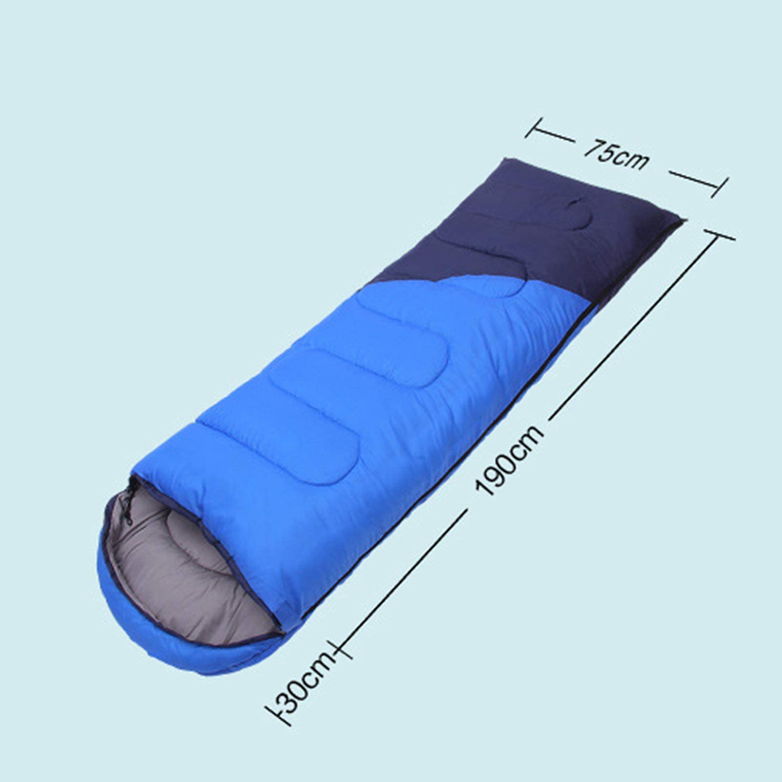 Sacco a Pelo, Sacco a Pelo Termico con Busta di Riempimento in Cotone Vuoto con Design Impermeabile (Verde 1.1KG)