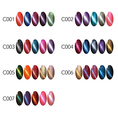 CLAVUZ Magnetic Nail Polish Set 5pcs Gel Polish with Top and Base Coat with 50 pcs Remover Wrap Soak Off UV LED Nail Art Kit 1pc Magic Magnet Stick Free Set DIY Manicure at Home - Thumbnail 4