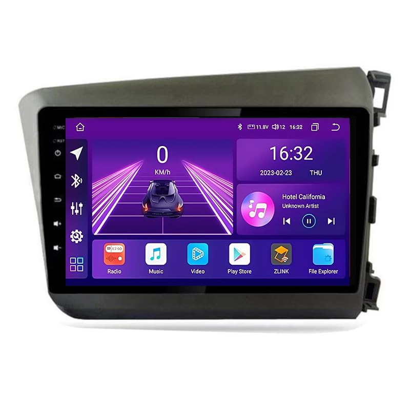 Radio de Coche Android 11 para Honda Civic 2011-2015 con Pantalla IPS de 9 Pulgadas