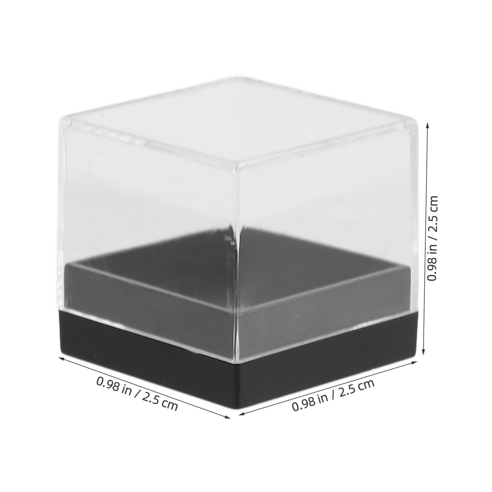 TOPPERFUN 18Pcs Mineral Specimen Box, 0.98in Mini Transparent Acrylic Box, Mineral Specimen Display Box, Multi Purpose Gem Display Collection Box for Mineral Collection and Display