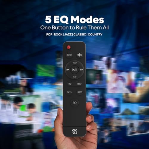 Image of GOVO GOSURROUND 600 | 90W Soundbar | 2.1 Channel Home Theatre | Deep Bass from 4 inch Subwoofer | BT v5.3, HDMI, AUX, USB Connectivity | 5 EQ Modes