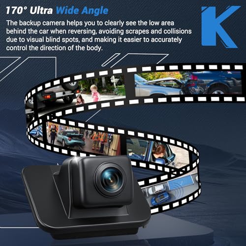 Image of Backup Camera Rear View Camera Compatible with 2014-2017 Honda Accord Sedan EX-L /Touring 170 Wide Angle HD Night Vision, Replaces OEM 39530-T2A-A21 39530-T2A-A31 590-440