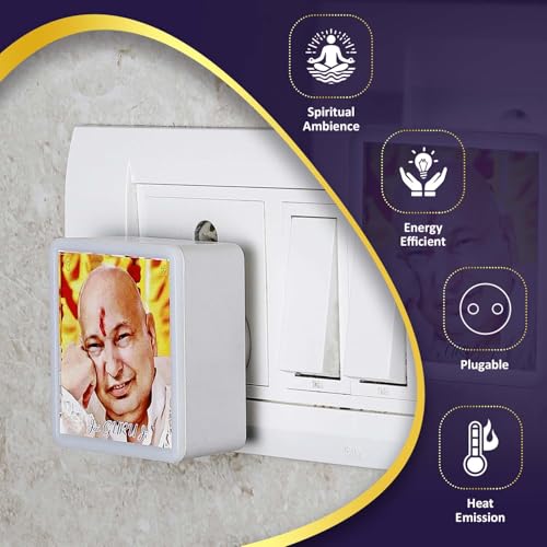 Image of Lexton Guruji Fancy LED Night Lamp Light with 2 Pin Socket | 0.5 Watt, 230V Lamp for Spiritual Ambiance, Home Decoration | (Warm White, Pack of 1)