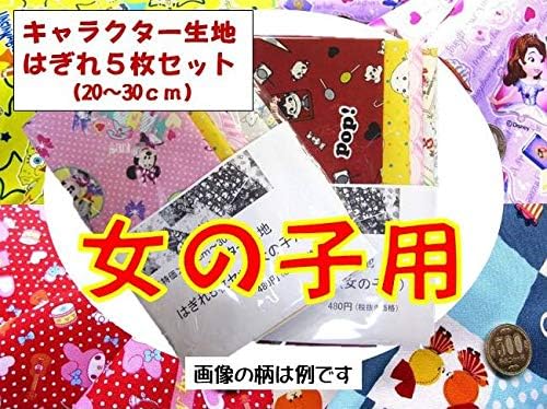Amazon キャラクター生地の２０センチ ３０センチの はぎれ ５枚セット 女の子用 布 生地 通販
