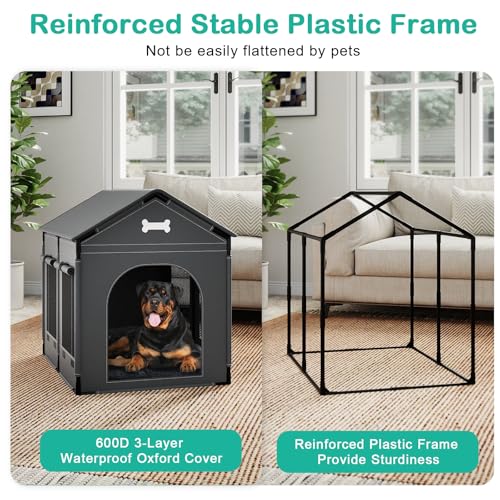 XL Dog House Indoor Dog Kennel Bed Mat with Cushion for Small Medium Large Dogs Cats, Winter Warm Cat Nest Puppy Cave Sofa Pet Products Easy Assembly - Image 6