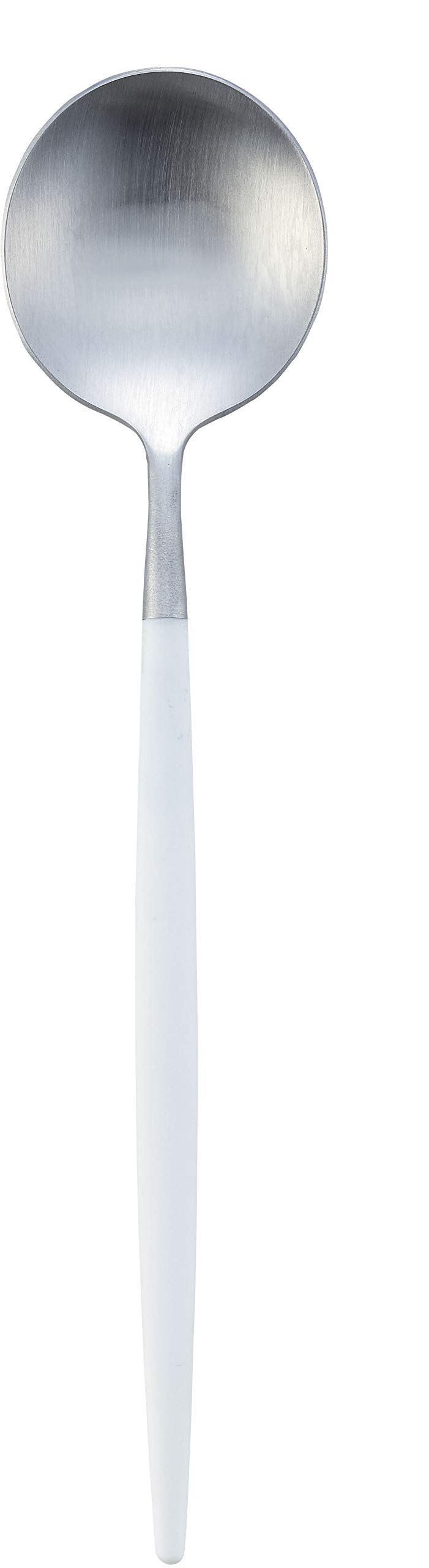 Cutipol GO.08 W Dessert Spoon, GOA, White x Silver