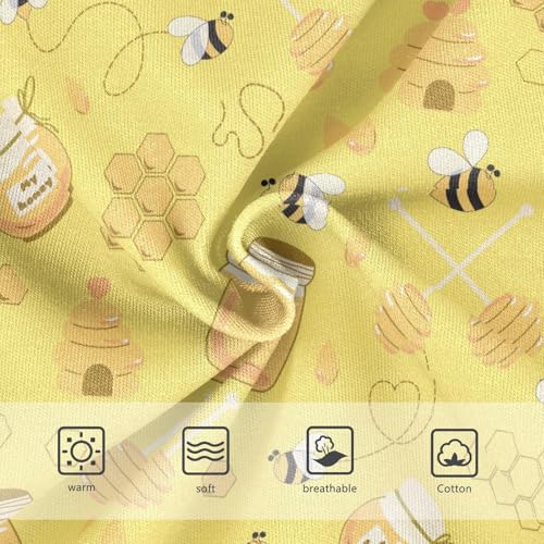 Little Girls' Soft Cotton Underwear Kids Breathable Comfort Yellow Bee Honey Panties Briefs Toddler3