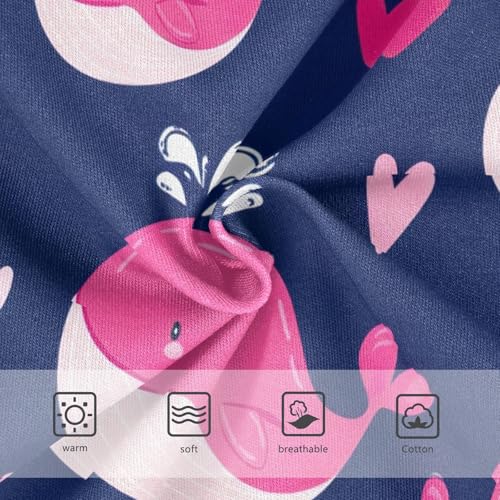 Cotton Girls Underwear Toddler Happy Pink Whales Navy Panties for Girl Animals Undies Kids Briefs 2t3