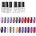 Produktbild ROSALIND 24PCS/SET 7ml Pure Color Nail Gel,Nagellack Set UV-Gel Nagellack LED-Lampe Gel Lack Rot Farbe Gel Polnisch Reine Farben Semi Permanente Gel-Lack  (03)