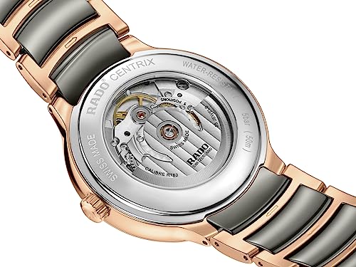 Rado Centrix Automatic White Dial, Date Display at 6 o'clock Rose Gold and Silver Bracelet, Swiss Automatic Movement4