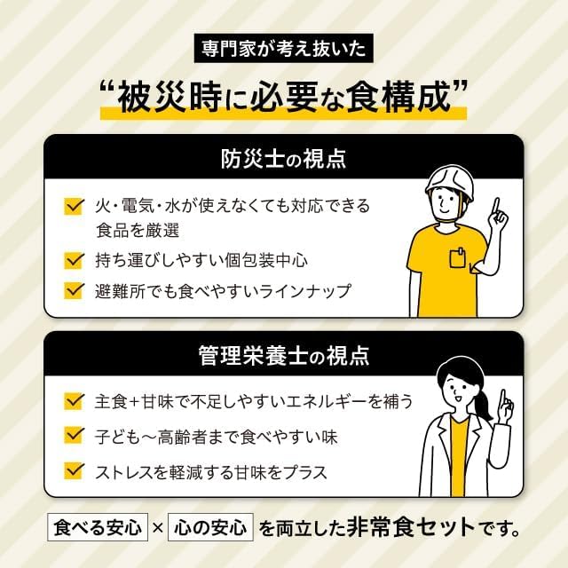 Amazon.co.jp: 【防災士×管理栄養士監修】非常食セット 2人用 3日分 計