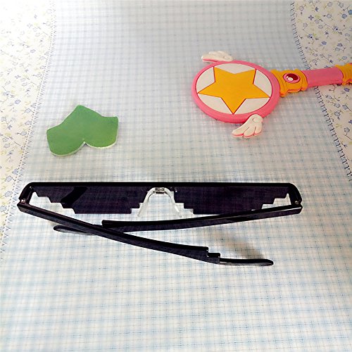 Thug Life Zonnebril, Mannen Vrouwen Glas 8 Bit Pixel Mozaïek Bril Foto Rekwisieten Party Bril MLG Shades Unisex… - Afbeelding 4