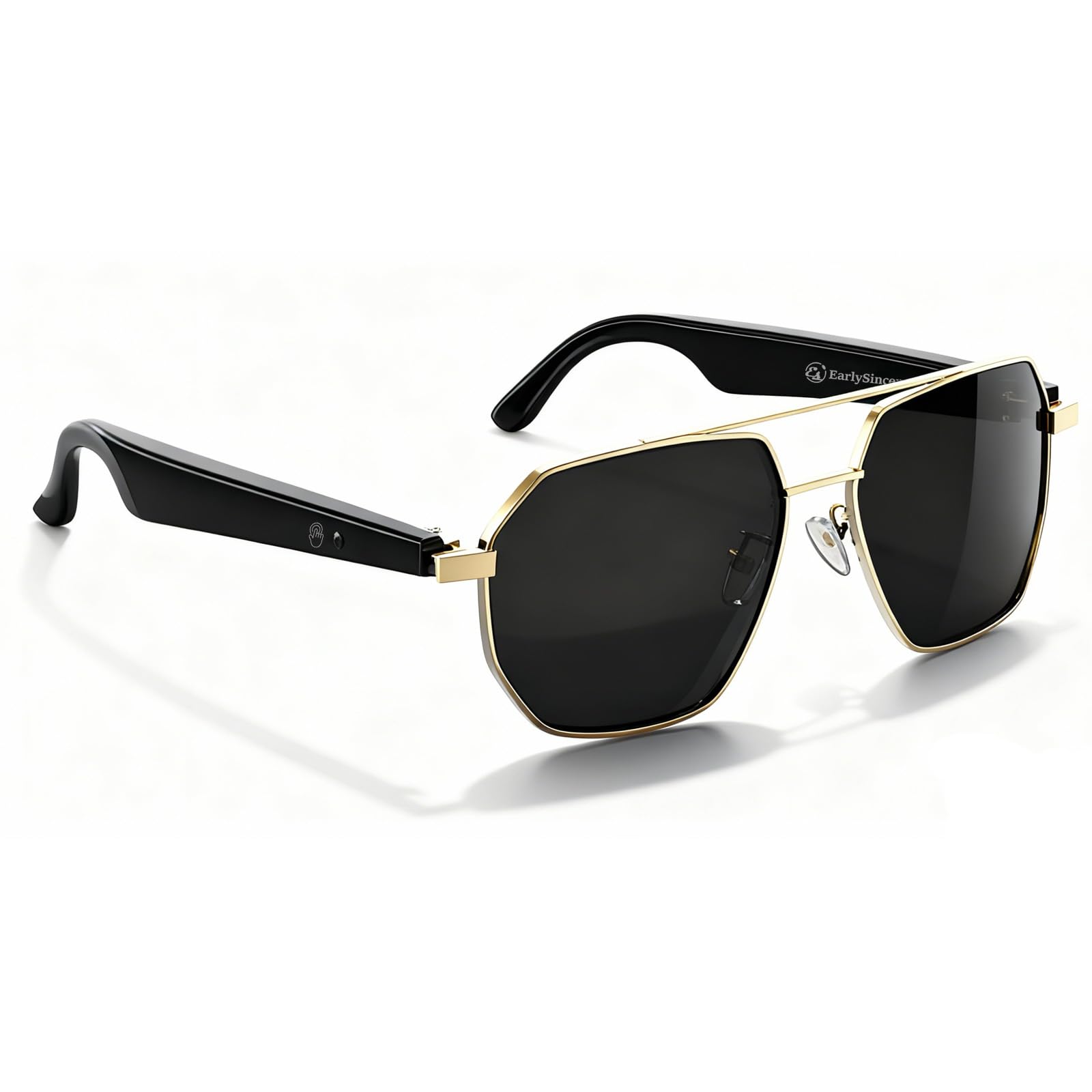 Photo 1 of EarlySincere 2026 Ai Smart Glasses, Ai Real-Time Translation with 164 Languages, Classic Pilot Sunglasses, Equipped with Voice Assistant/Ai Call, Ip65 Waterproof,Ai Glasses for Men & Women