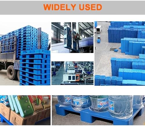 Heavy-Duty Plastic Pallets, Waterproof HDPE Ventilated Grid Storage Pads, Lightweight Interlocking Modular Pallet for Warehouses & Workshops (Blue, 40x30cm/16x12in)