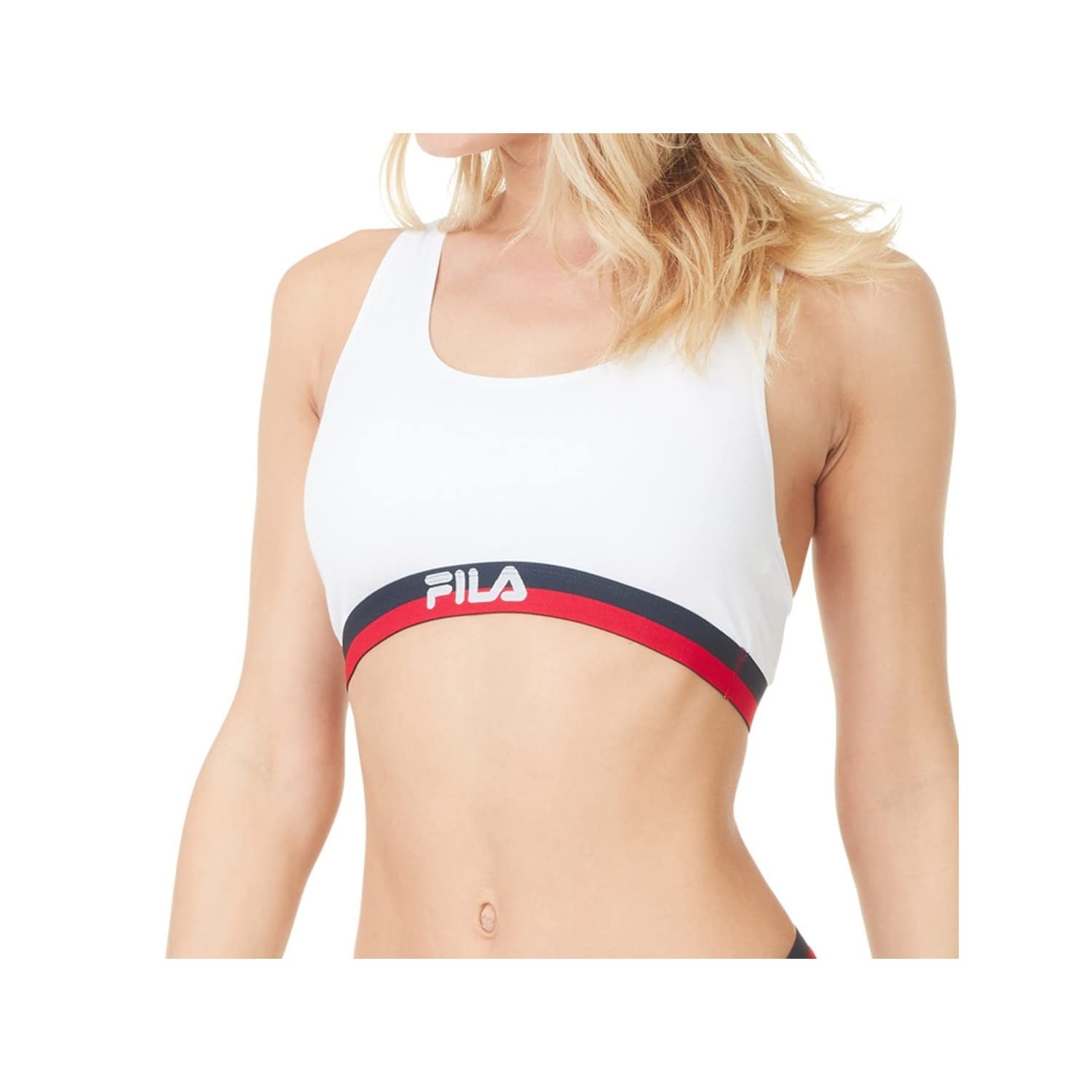 FILA Sujetador Deportivo Mujer algodón, Ropa Deportiva, Gym y Yoga (lote de 3)