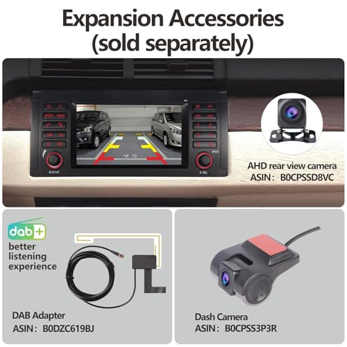 Radio para BMW E39 M5 con pantalla táctil IPS Bluetooth miniatura 5