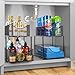 Sorbus 2 Tier Metal Under Sink Organizer for Bathroom, Kitchen, Strong Steel Mesh Sliding Drawers for Under Sink, Under Cabinet, Closet, Kitchen, Pantry, Bathroom Organizers and Storage (Black)
