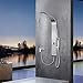 Produktbild Elbe Duschpaneel ohne Armatur mit 3 Funktionen, Duschsystem aus gebürstetes Edelstahl 304, mit 2 x Massagedüsen, Regendusche und Handbrause