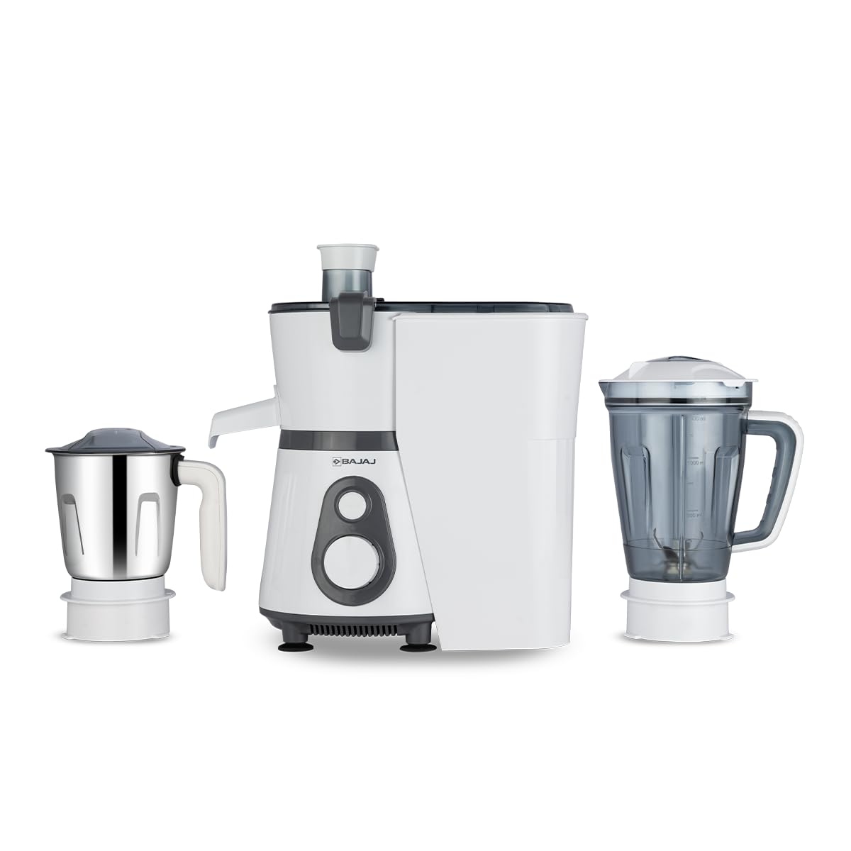 Bajaj Ninja Series PowerBlend 1000 Watts Juicer Mixer Grinder With 2 Jars | DuraCut® Blades | Metagrip™ Metal Coupler | 2 Yrs Warranty 【White & Grey】-image-20