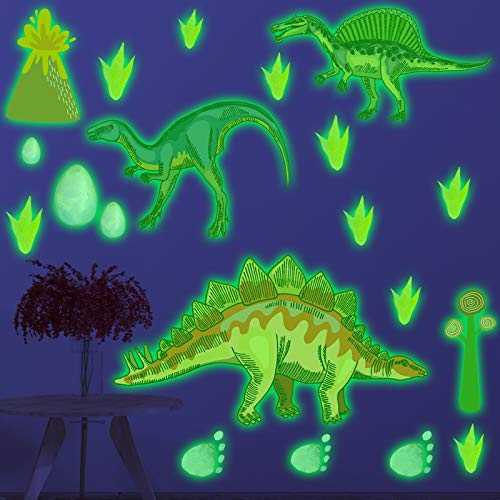 Dinosaur Wall Stickers Decals For Boys Room,Glow In The Dark Dinosaur Wall Decals Ceiling Stickers For Kids Bedroom, Wall Decor Kids Birthday Christmas Gift #TOP3