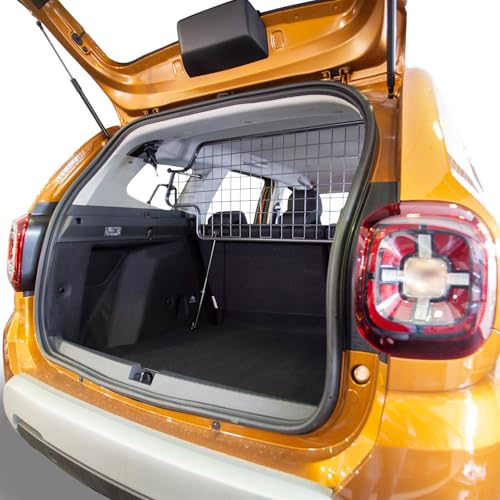 TRAVALL Hundegitter für Dacia Duster (2018-2024) fahrzeugspezifisches Trenngitter Auto Kofferraum Auto Hundegitter aus Stahl für sicheren Transport TDG1616