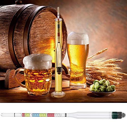 Hydrometer-tester met Suiker-dichtheidsschaal, Schaal-hydrometer en Glazen Testpot voor Wijn, Bier, Cider, Alcohol en Zwaartekrachttest - Afbeelding 4