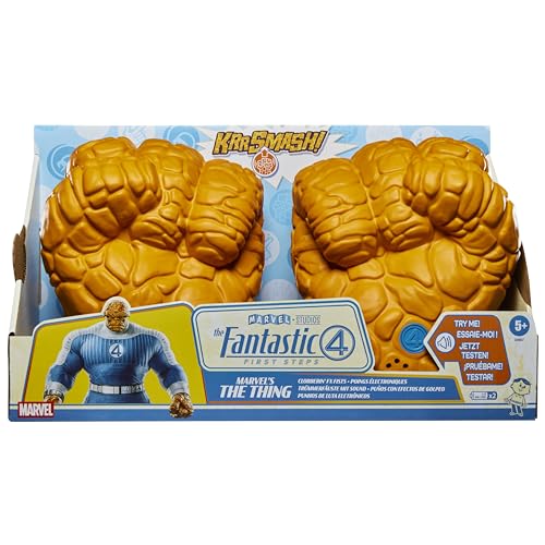Marvel Studios’ The Fantastic Four: First Steps Marvel’s The Thing Clobberin’ FX Fists, Super Hero Role Play Toys for Costumes, Kids Ages 5+