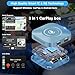 3 in 1 Wireless Carplay Adapter with YouTube and More, 2025 Carplay Ai Box to Miracast Plug and Play, Android Auto Wireless Adapter for OEM Wired CarPlay Cars from 2016