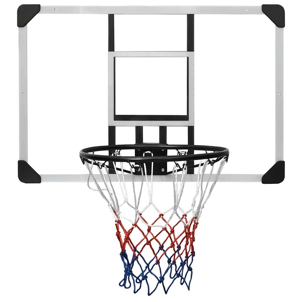 Canestro da basket trasparente, 71 x 45 x 2,5 cm, in policarbonato