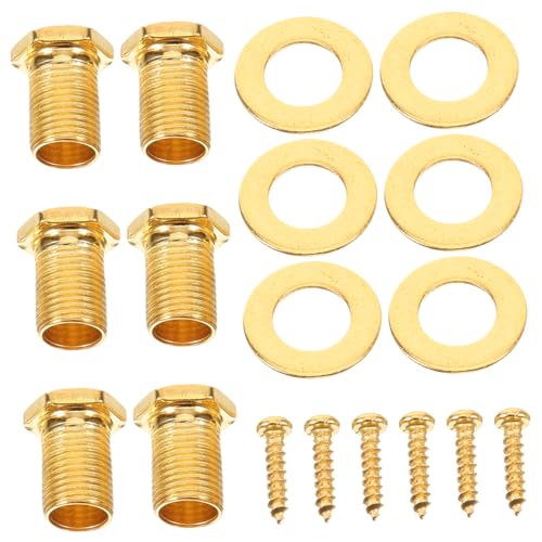 SUPVOX 6-piece Set Acoustic Guitar Tuner Nuts Screws Guitar Knobs Washers for