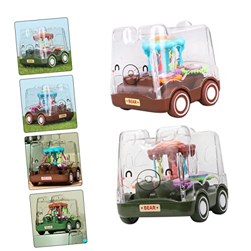 ibasenice 4 Peças De Brinquedos Educativos Para Brinquedos Pré-Escolares Mini Ônibus Escolar Brinque