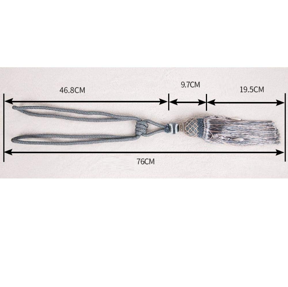 Fermatende con Nappe, 2 Pezzi, Ornamenti in Pizzo per Tende, Pallina per Appendere Tende, Corda con Nappe, Nappa Appesa/caffè Intenso