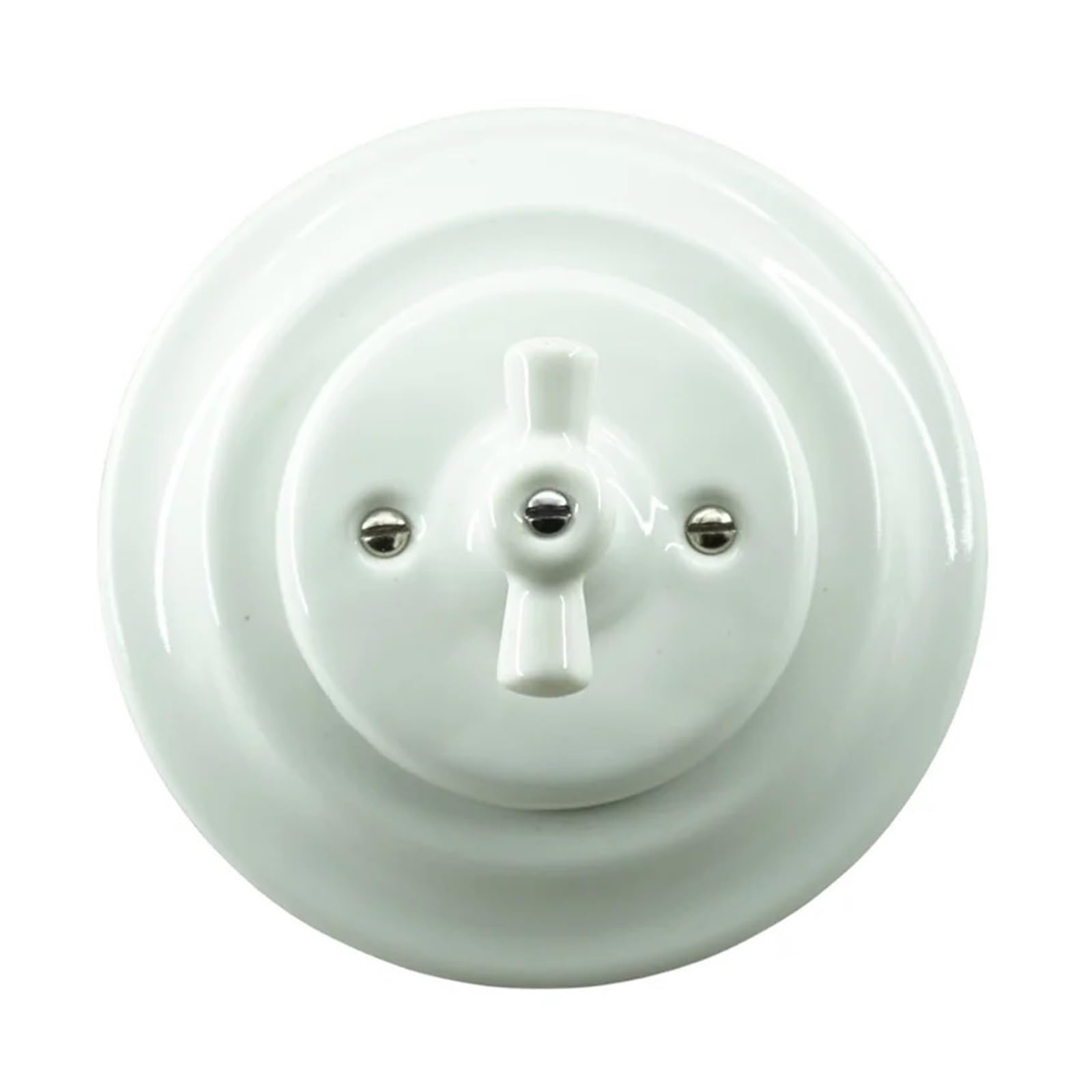 Interruptor de pared de cerámica porcelánica, blanco y negro(Black)