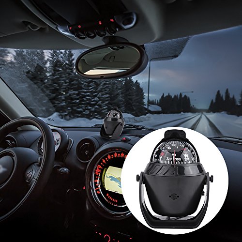 Electronic, High Precision Electronic Pivoting with LED Light for Car Boat Marine Navigation(Black) - Image 4